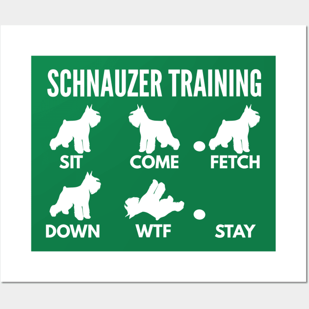 Schnauzer Training Schnauzer Dog Tricks Wall Art by DoggyStyles